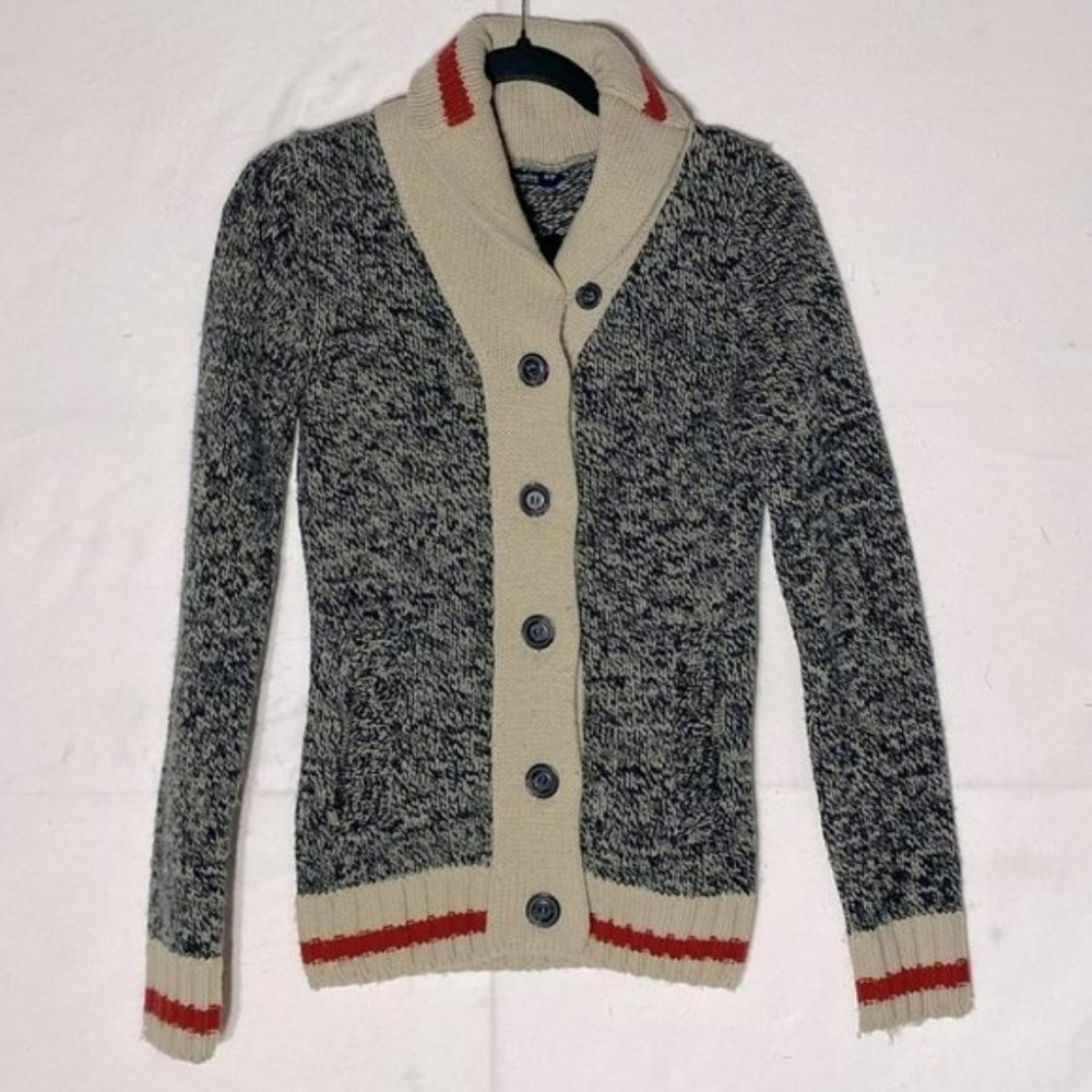 Bluenotes Cabin Sweater Button  Up Knit Cardigan S
